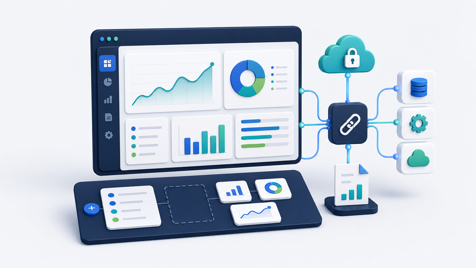 Reports + Integrations illustration